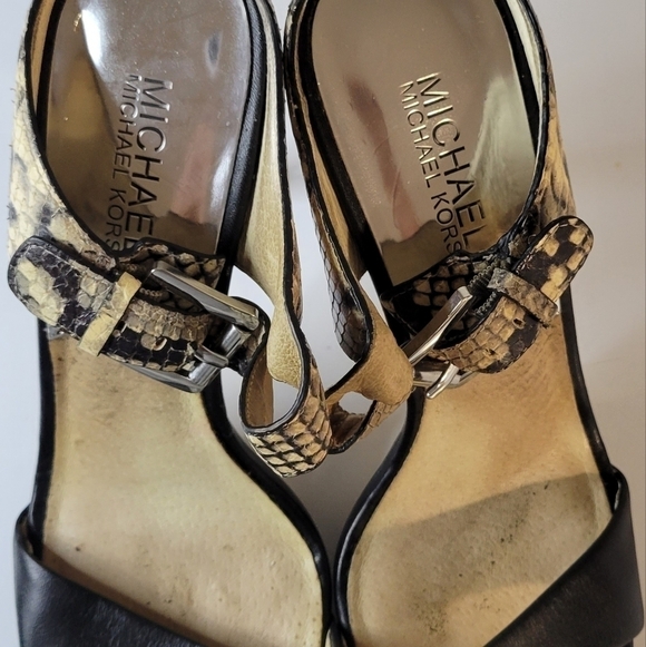 Michael Kors Beverly Snakeskin Mules Sandals - Picture 7 of 9